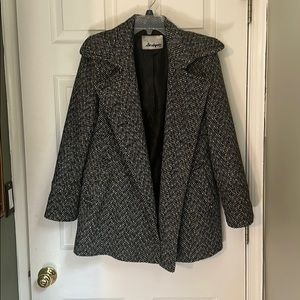 Guess Herringbone Double Breasted Pea Coat